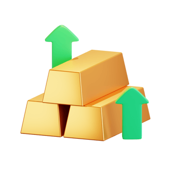3D Gold Bar Illustration png