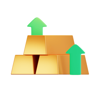 3D Gold Bar Illustration png