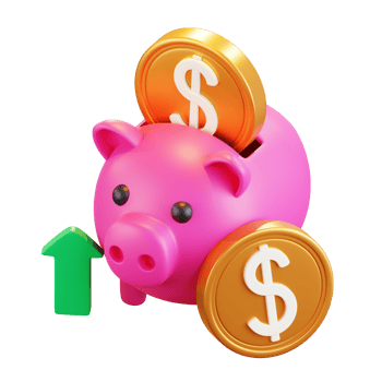 3D Piggy Bank Illustration png