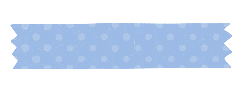 Yellow patterned paper decoration tape. Flat design illustration. png