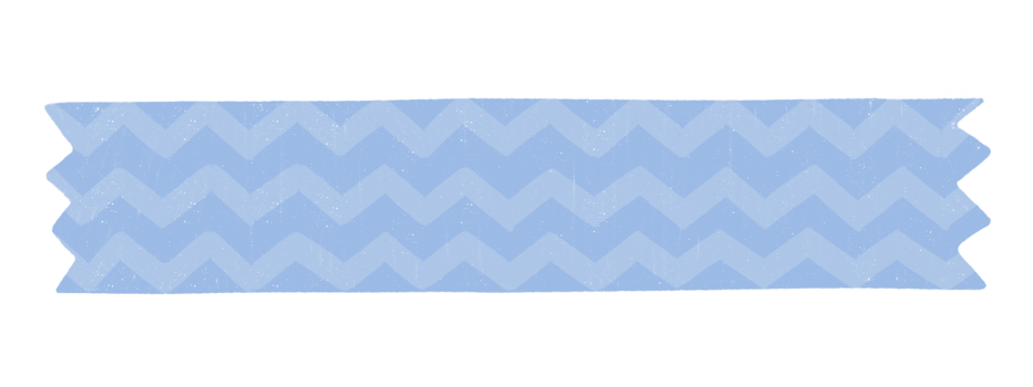 Yellow patterned paper decoration tape. Flat design illustration. png