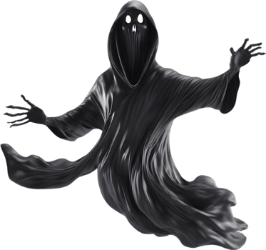 AI generated A close-up of a scary ghost. Ai-Generated png