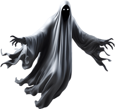 AI generated A close-up of a scary ghost. Ai-Generated png