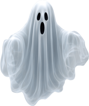 AI generated A close-up of a scary ghost. Ai-Generated png