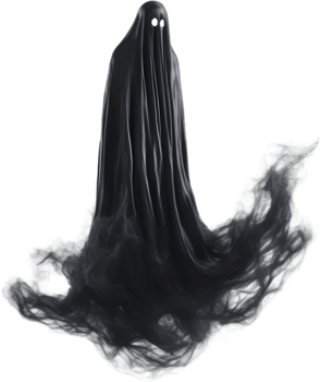 AI generated A close-up of a scary ghost. Ai-Generated png