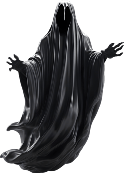 AI generated A close-up of a scary ghost. Ai-Generated png