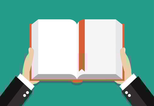 Book reading concept. vector