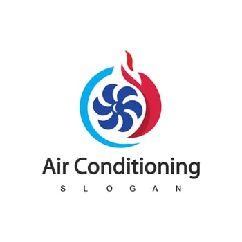 Air Conditioning Logo, HVAC Logo Concept vector