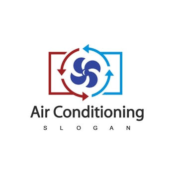 Air Conditioning Logo, HVAC Logo Concept vector