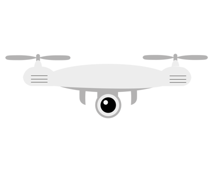 Remote aerial drone with a camera taking photography or video recording . png