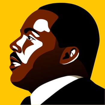 Martin Luther King Day vector illustration. Happy MLK Day card.