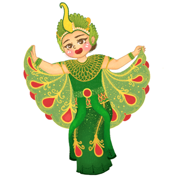 tari merak indonesian traditional dance png