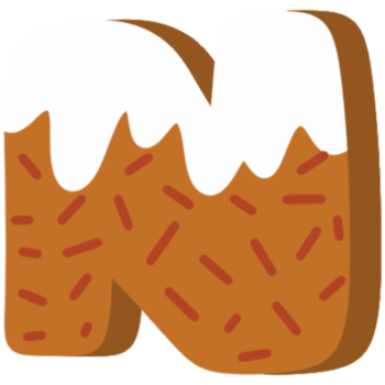 Letter n cookie alphabet illustration png
