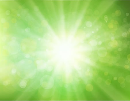 Green Sunburst Background vector