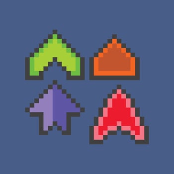 pixel art arrow icons vector