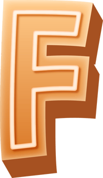 Gingerbread Alphabet Letter F png