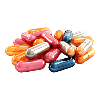 AI generated Medical Capsule or Pills on Transparent background - Ai Generated png