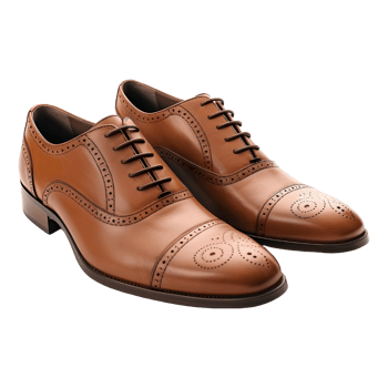 AI generated Man Leather Shoes on Transparent background - Ai Generated png