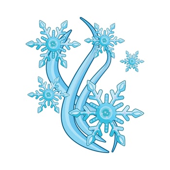 illustration of snowflake vector