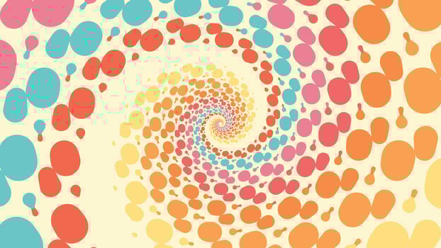 Abstract spiral spinning round vortex style background. vector