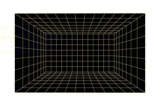 Perspective grid room background vector illustration.