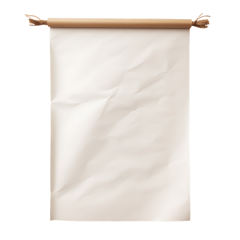 AI generated Large piece of empty parchment with no background png