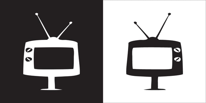 Illustration vector graphics of television icon