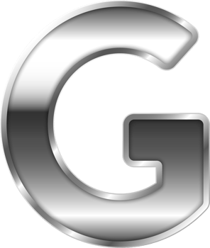 Silver Shiny Metal Alphabet Letter G png
