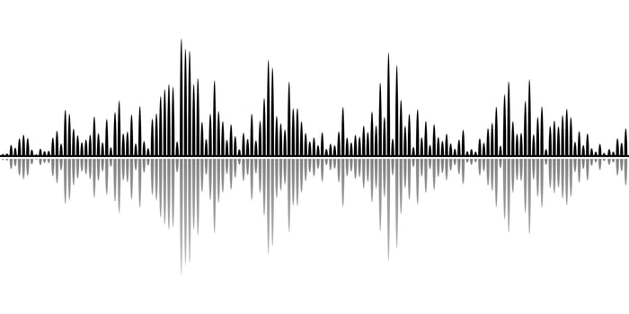 Abstract black sound waves background for parties, clubs, discos and concerts vector