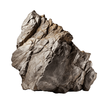 AI generated rock on transparent background png