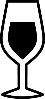 Wine glass toast icon Stencil beer drink vector