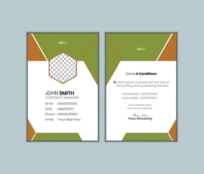 Modern and clean business id card template. vector