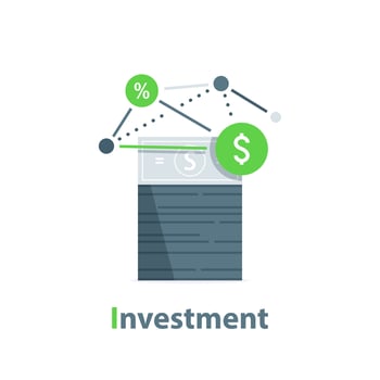 personal finances,Investing Plans set concept,Save Investment. Strategy and return on investment vector