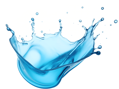 AI generated Realistic water splash isolated transparency background. png