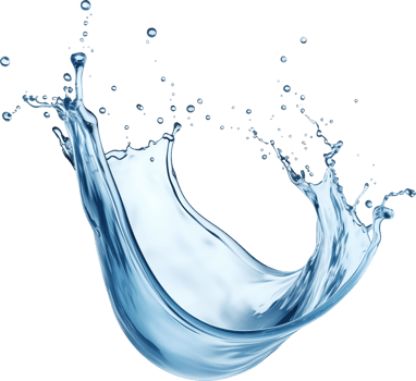 AI generated Realistic water splash isolated transparency background. png