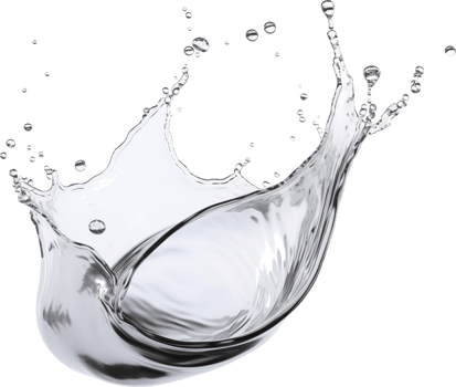 AI generated Realistic water splash isolated transparency background. png