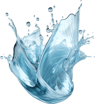 AI generated Realistic water splash isolated transparency background. png