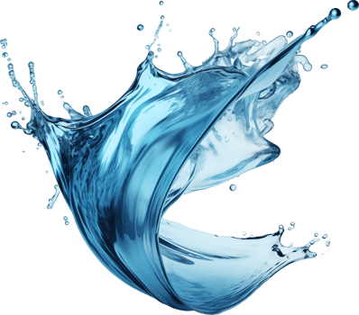 AI generated Realistic water splash isolated transparency background. png