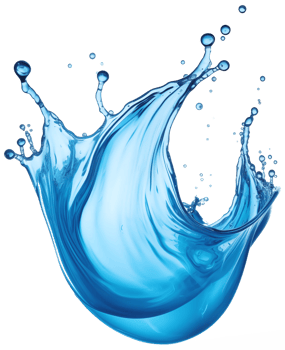 AI generated Realistic water splash isolated transparency background. png