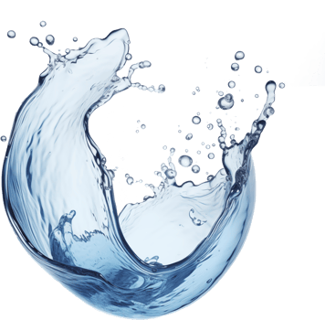 AI generated Realistic water splash isolated transparency background. png