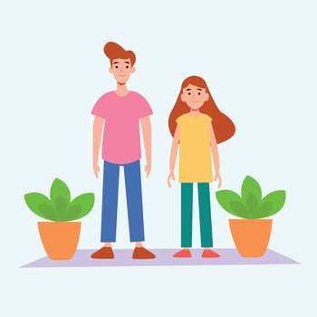 boy and girl vector