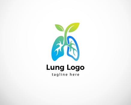 Lung care logo designs vector, Nature Lungs logo concept vector, Lungs Health logo template vector