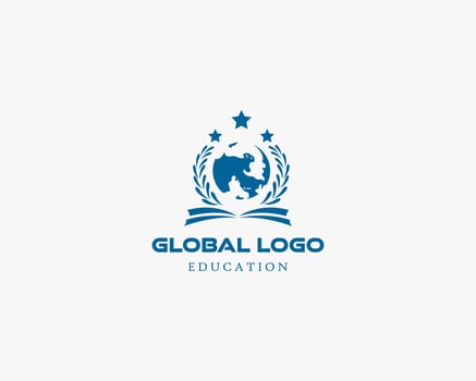 Global logo education creative symbol vector