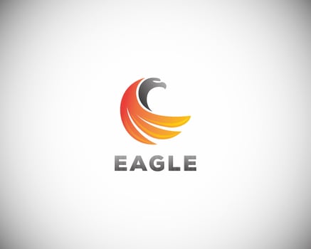 eagle logo creative wing head flying vector