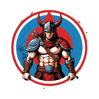 AI generated Fierce warrior character graphic for t-shirt png