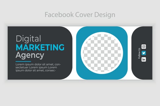 facebook cover design vector