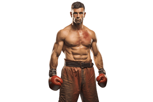 AI generated Boxer Standing on Transparent Background. AI png
