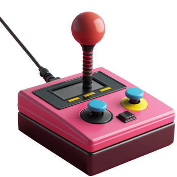 AI generated Retro joystick, 3d design. Suitable for video games and design elements png