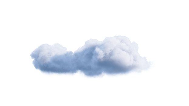 White Clouds PNG Alpha. 3d illustration