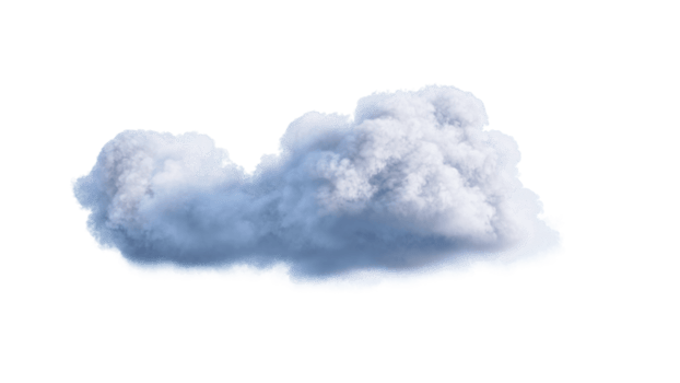 White Clouds PNG Alpha. 3d illustration